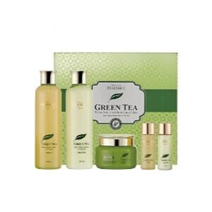 Premium Deoproce Green Tea Skin Care 3 Set Toner, Emulsion, and Cream